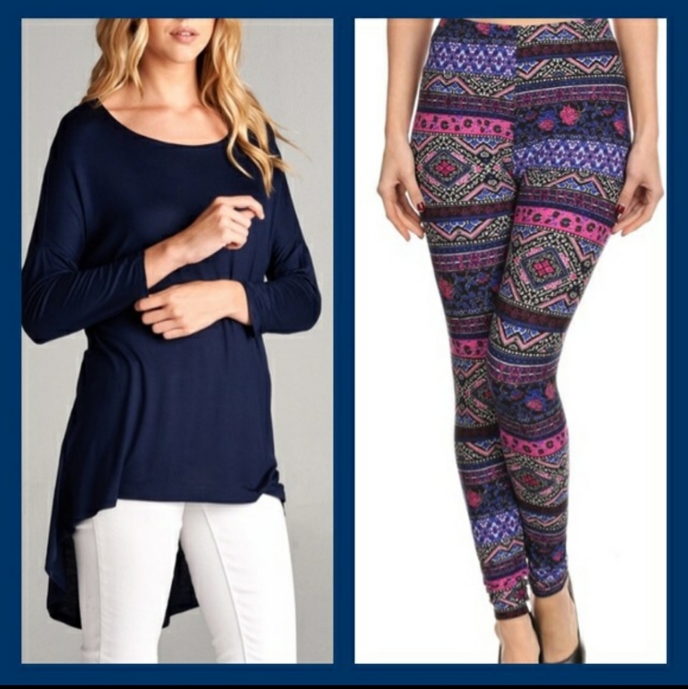 Purple Aztec Leggings